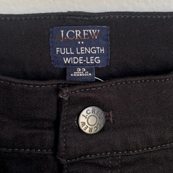 NWT J.Crew Factory Wide-leg Full-length Jean All-day Stretch in Black BU832 - Picture 10 of 15